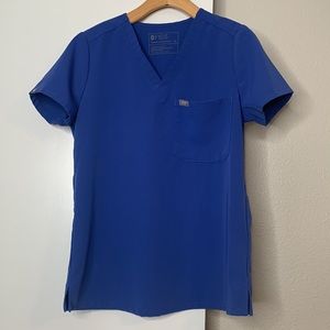 Figs Catarina scrub top limited edition denim blue womens size XS
